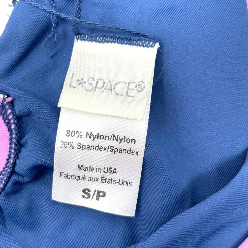 L*SPACE Rib Fisher Mercury Bikini Set In Indigo Rosebud Size Small New